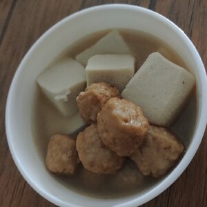 鶏団子と高野豆腐のあっさり煮